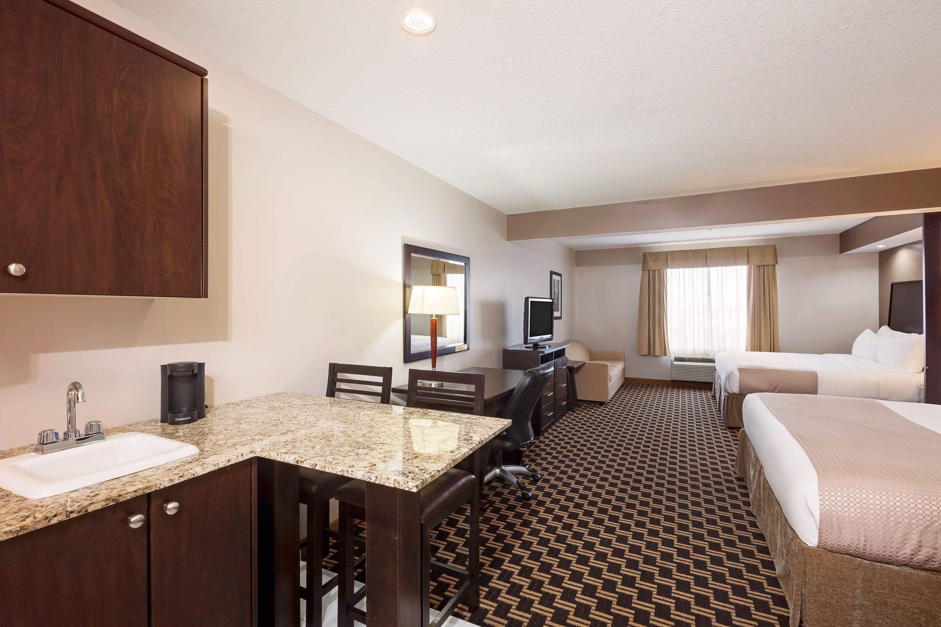 kitchenette room, 2 king beds, non smoking | premium bedding, pillow-top beds, minibar, individually furnished