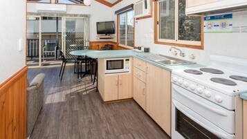 Three Bedroom Villa | Private kitchen | Fridge, microwave, coffee/tea maker, electric kettle