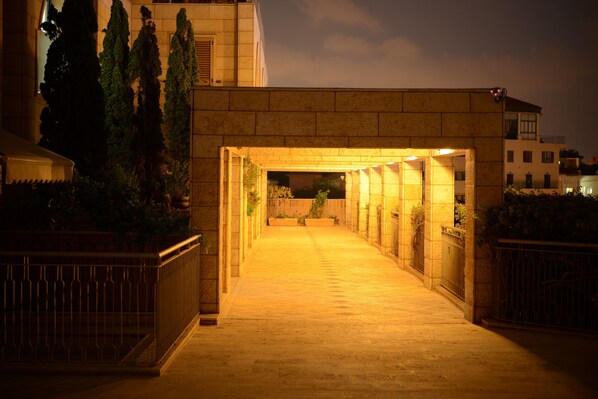 Front of property - evening/night - Andromeda Hill apartments & Spa (Tel Aviv)