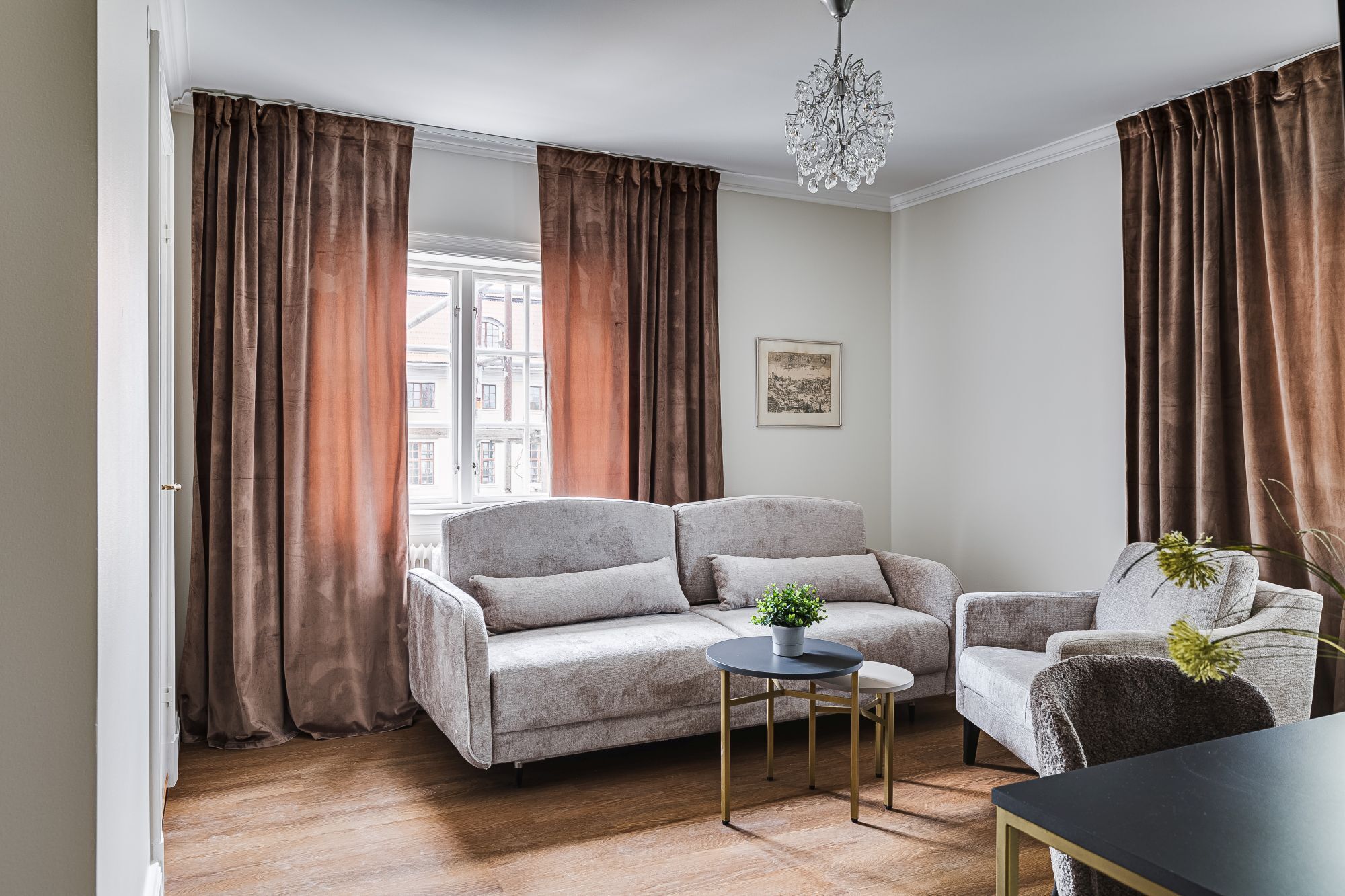 Two Room Suite | Living area | 50-inch flat-screen TV with satellite channels, Netflix