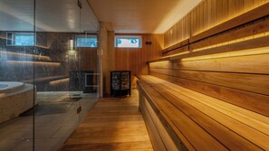 Sauna, bañera de hidromasaje, masajes 
