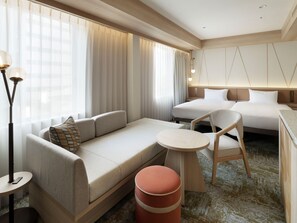 Seprai premium, brankas, tirai kedap cahaya, dan Wi-Fi gratis