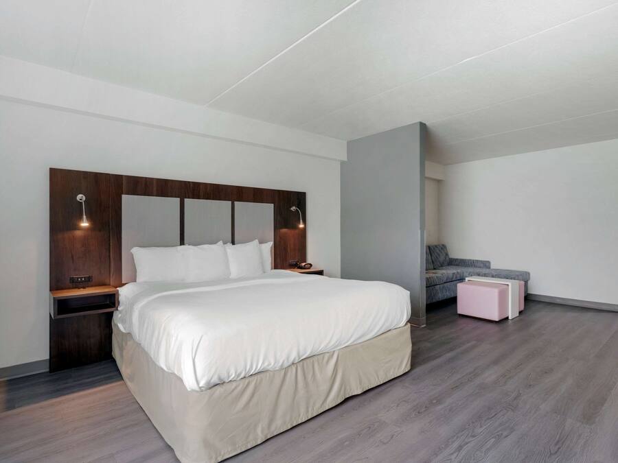 Suite, 1 King Bed with Sofa bed, Accessible, Non Smoking (Roll-In Shower) | Premium bedding, pillowtop beds, in-room safe, desk