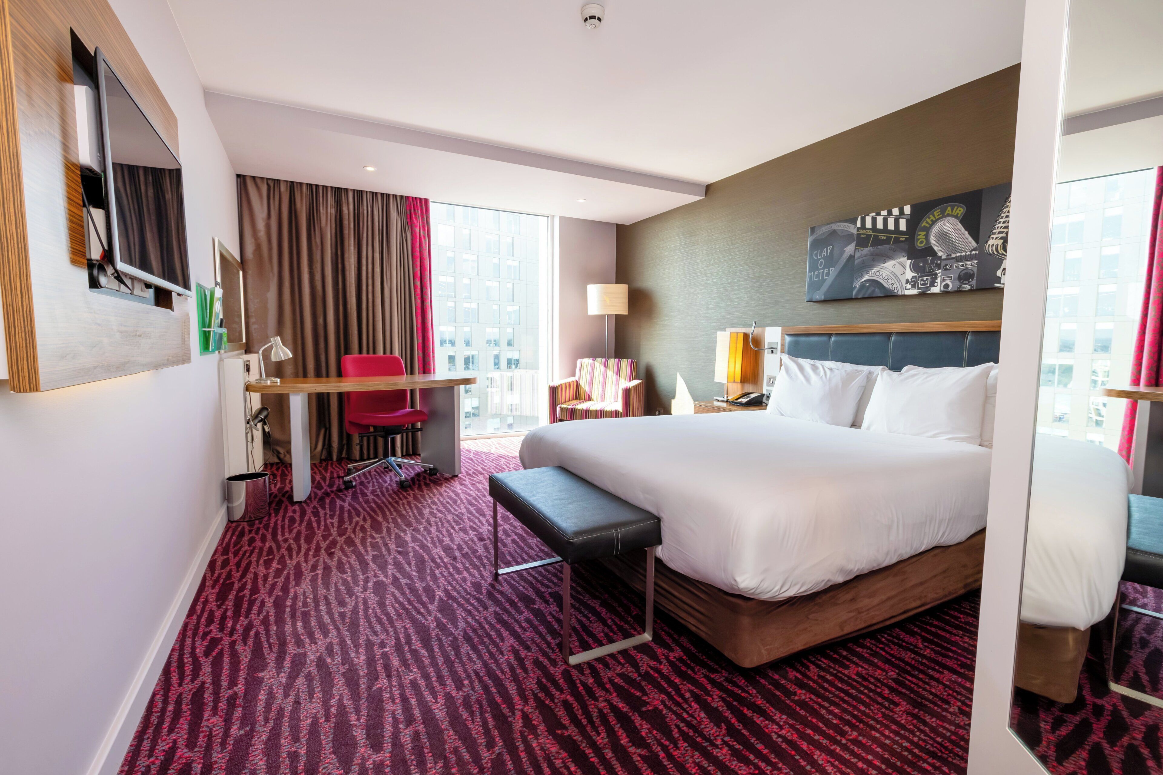 Hypo-allergenic bedding available, in-room safe, desk
