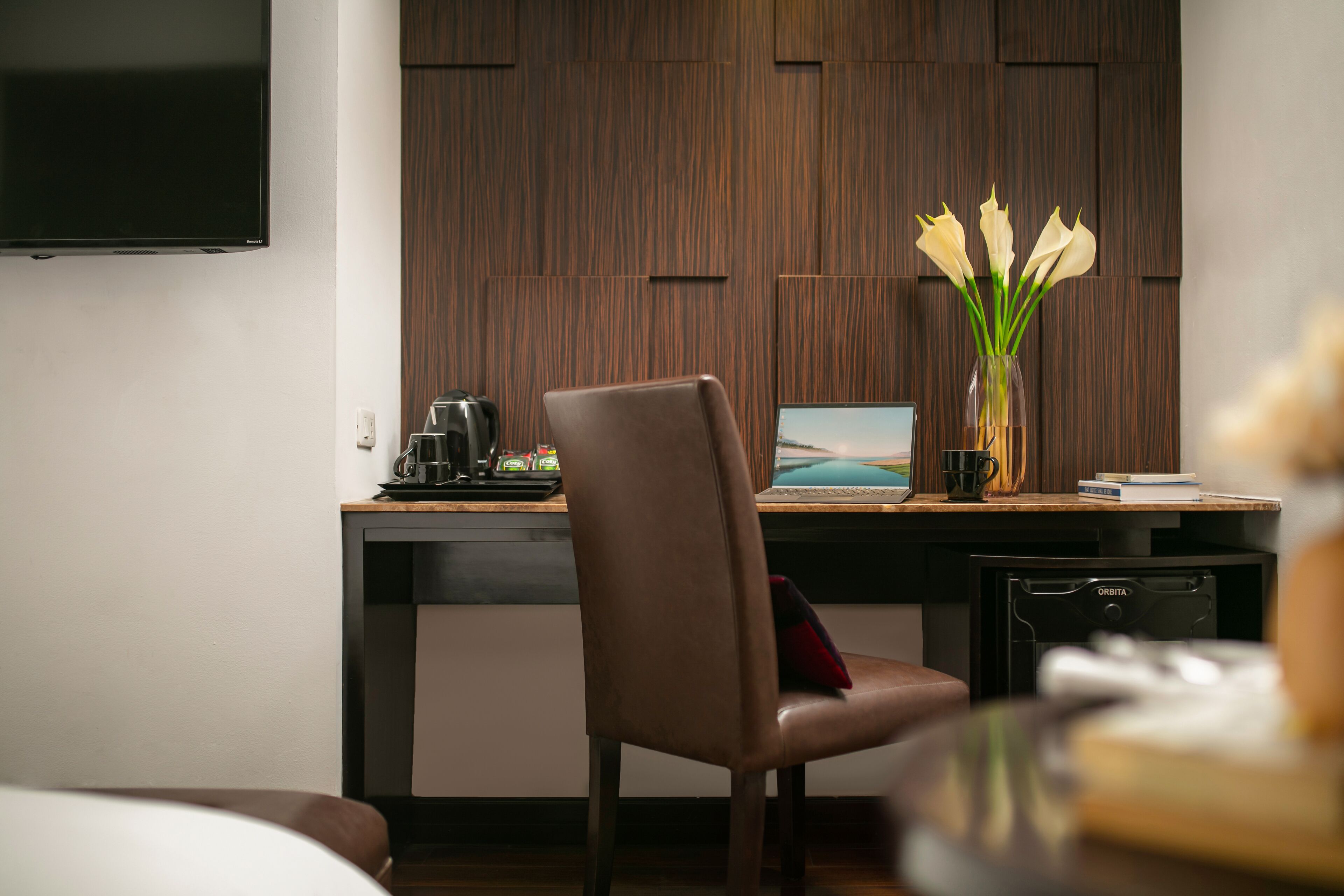 premium double room | living area | 32-inch lcd tv with cable channels, tv