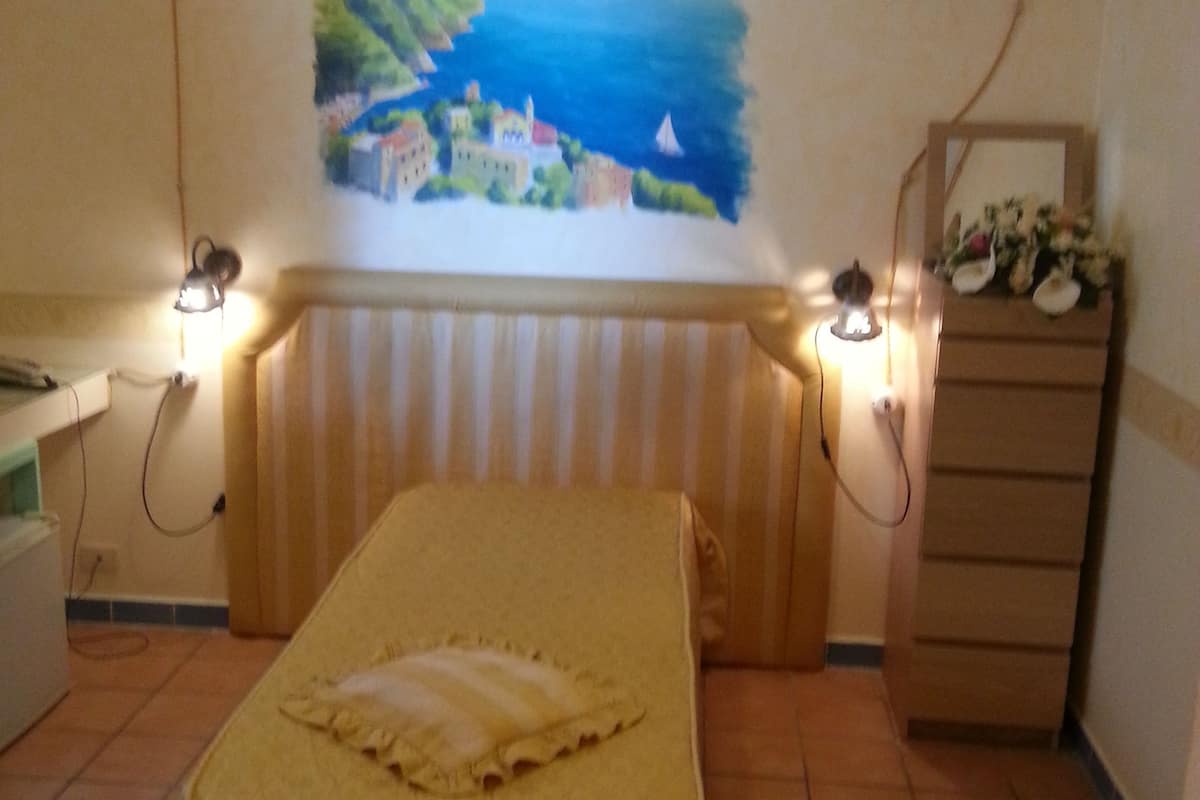 economy single room | 1 bedroom, minibar, in-room safe, desk