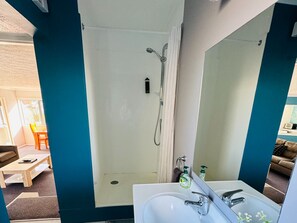 Luxury Studio | Bathroom | Free toiletries, hair dryer, towels, soap