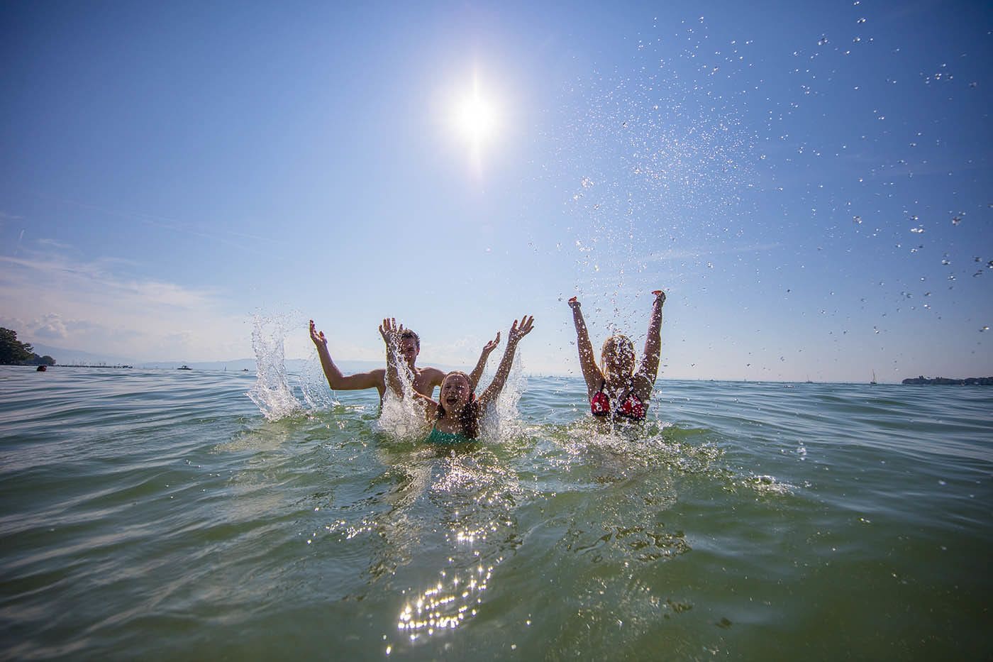 private beach, sun-loungers