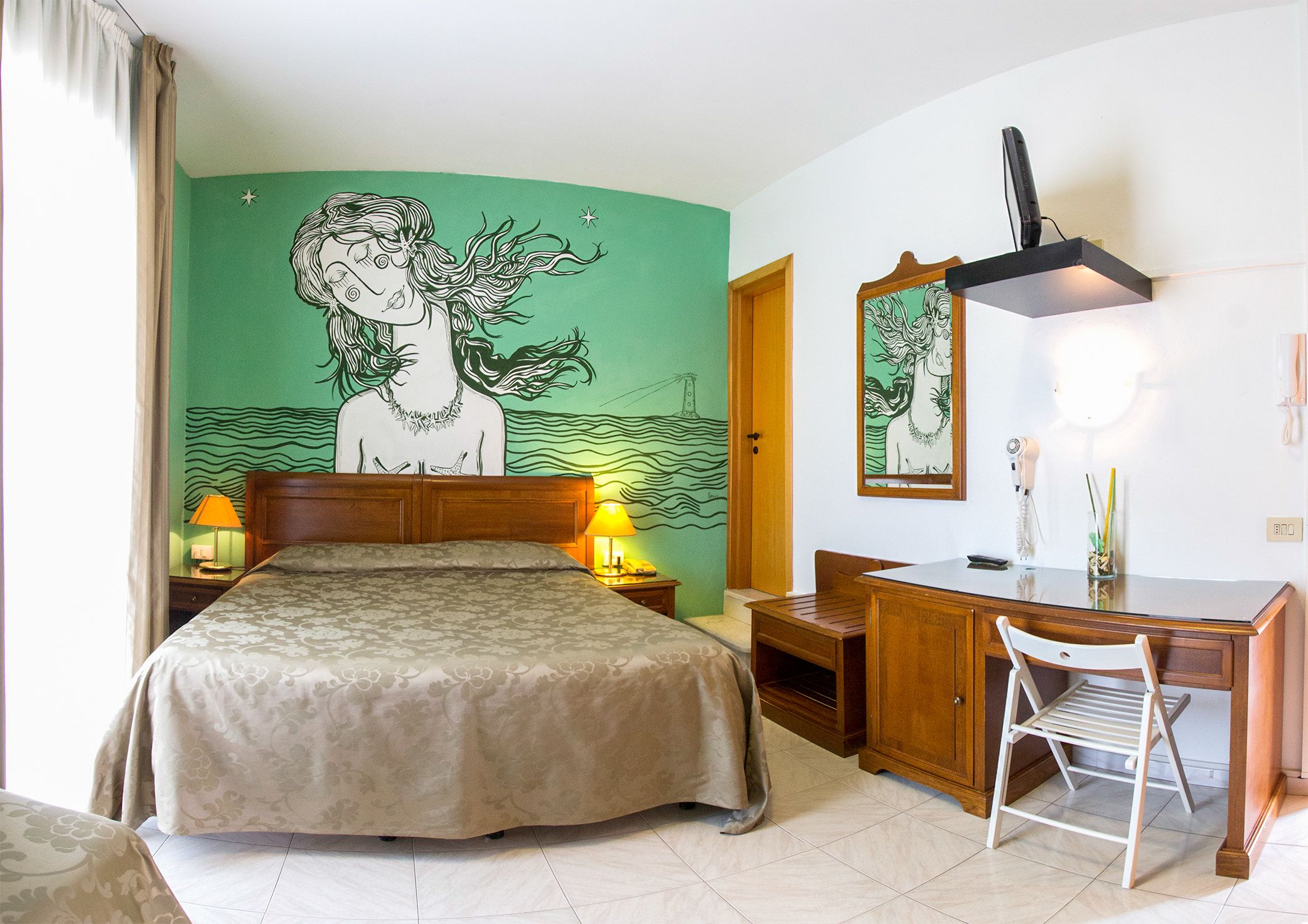 Quadruple Room, Balcony, Partial Sea View