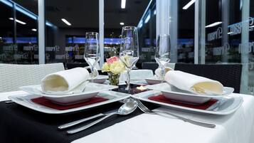 Outdoor banquet area