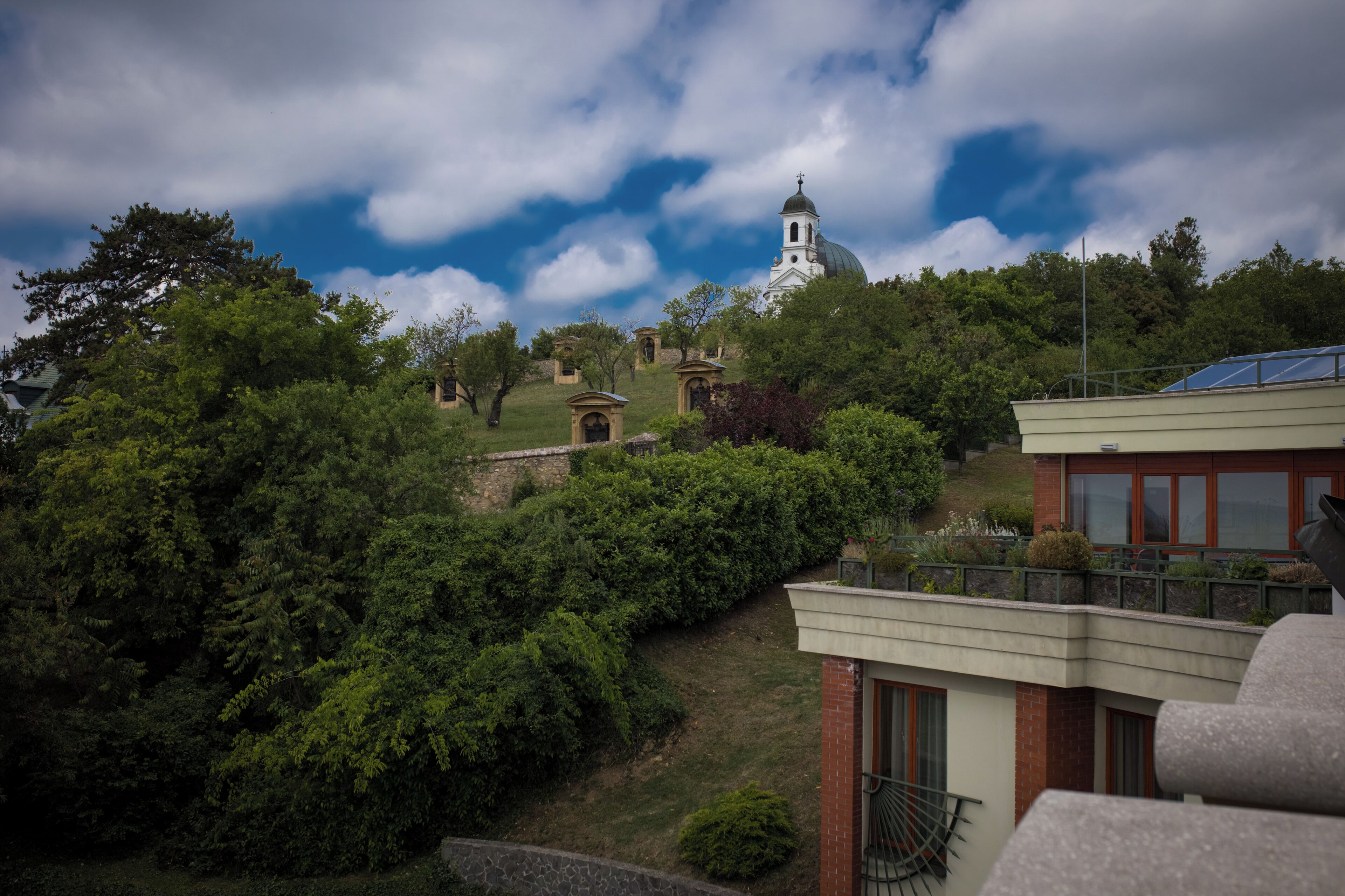 Blick von der Unterkunft