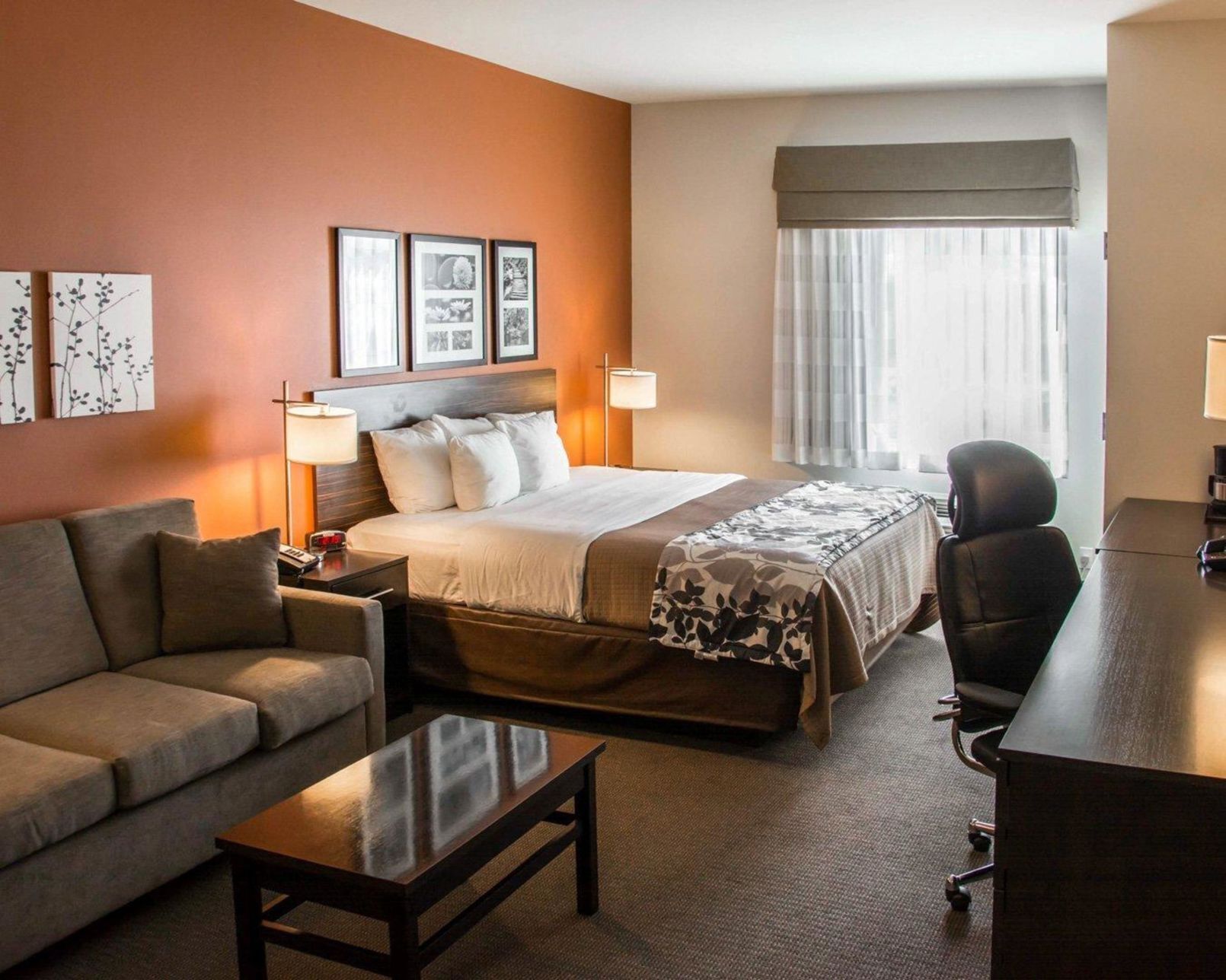 Desk, blackout drapes, iron/ironing board, rollaway beds