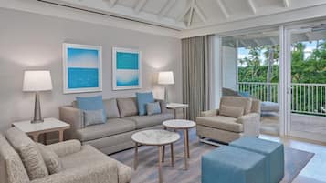 Deluxe Suite, 1 Bedroom, Garden View | Living area | LCD TV, Netflix, pay movies, streaming services