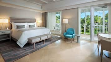 Deluxe-Suite, 1 Schlafzimmer, Gartenblick | Bettwäsche aus ägyptischer Baumwolle, hochwertige Bettwaren