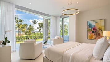 Zimmer, 3 Schlafzimmer, Meerseite (Residence with pool) | Bettwäsche aus ägyptischer Baumwolle, hochwertige Bettwaren