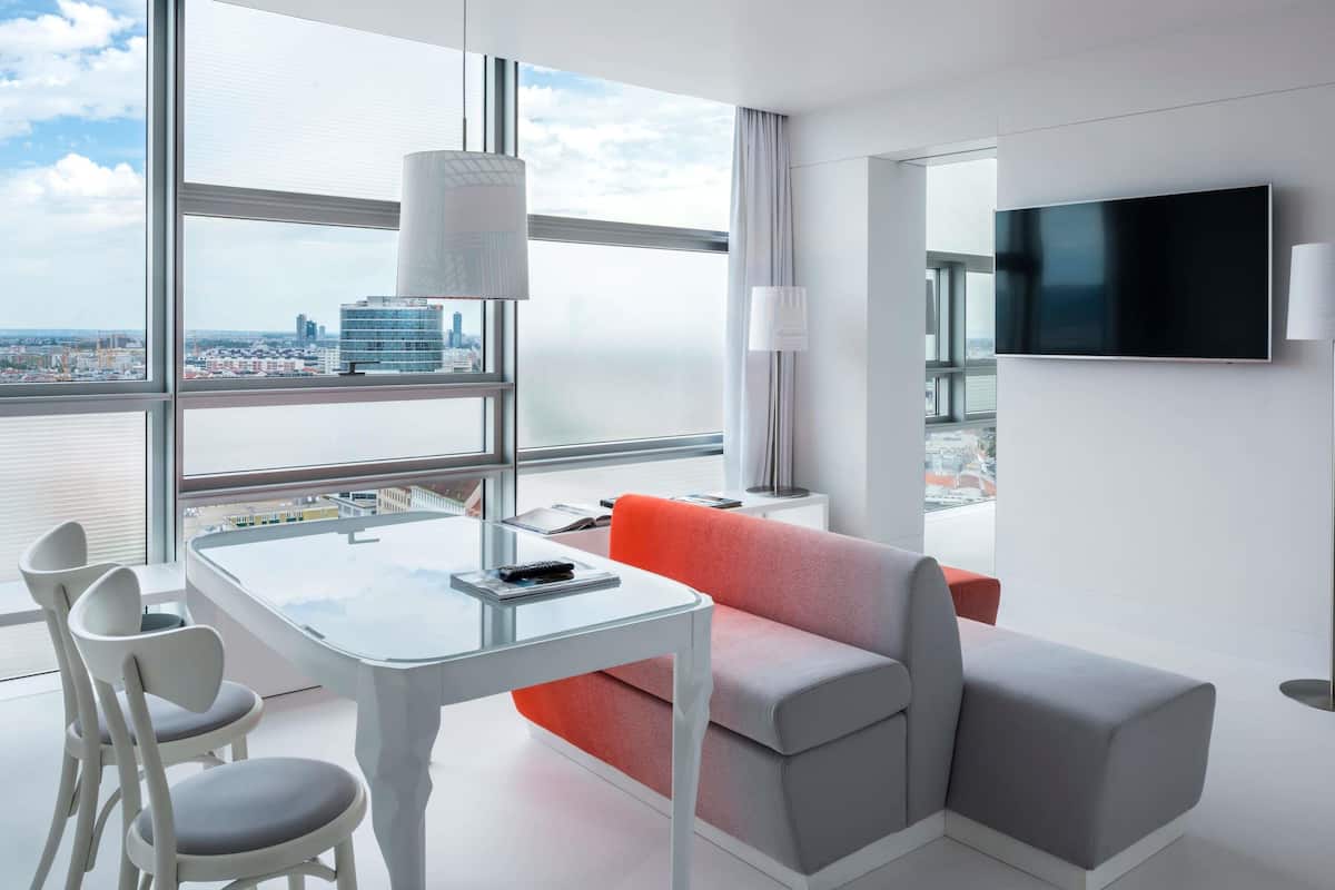 Junior Suite, 1 King Bed | Premium bedding, minibar, in-room safe, individually decorated