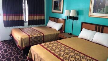 Standard Room, 2 Queen Beds | Iron/ironing board, free WiFi, bed sheets