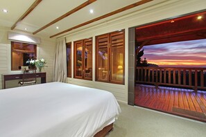 Cottage Confort, vue baie, côté montagne (Phezulu - Self Catering) | Draps en coton égyptien, literie de qualité supérieure