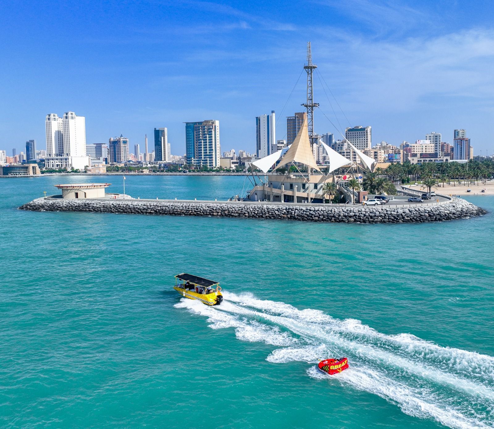 on the beach, white sand, sun-loungers, beach umbrellas