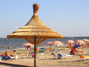 Private beach nearby, sun-loungers, beach umbrellas, beach towels