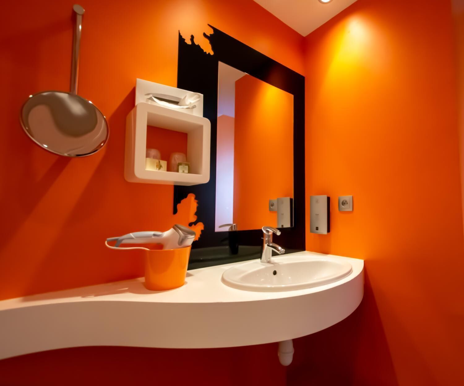 superior twin room | bathroom | shower, hair dryer, towels, soap