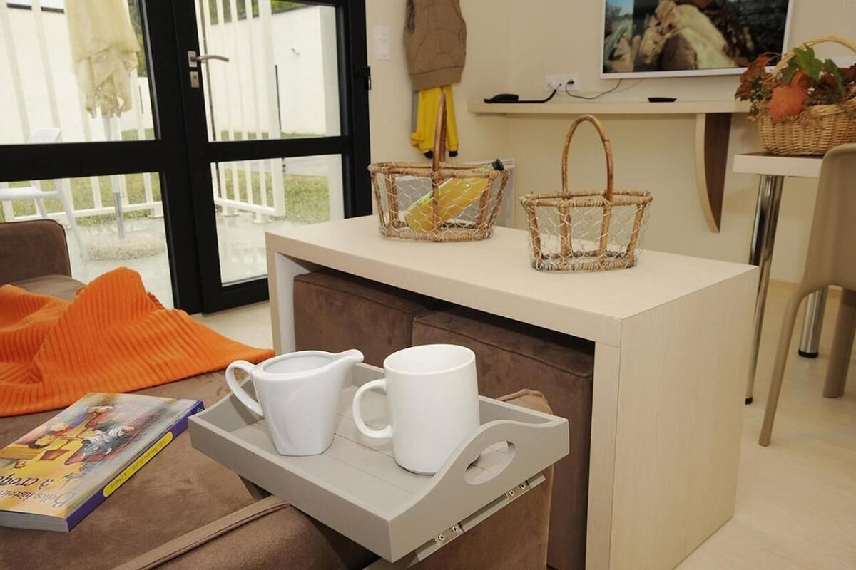 fridge, microwave, stovetop, electric kettle