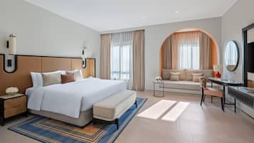 Premium bedding, down duvets, minibar, in-room safe