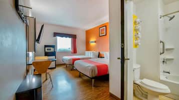 Memory foam beds, individually decorated, individually furnished, desk