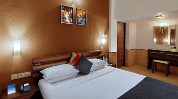 Premium bedding, memory foam beds, in-room safe, desk
