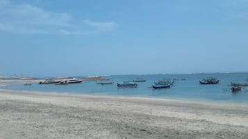 靠近海滩、白沙