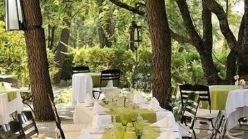 Outdoor wedding area