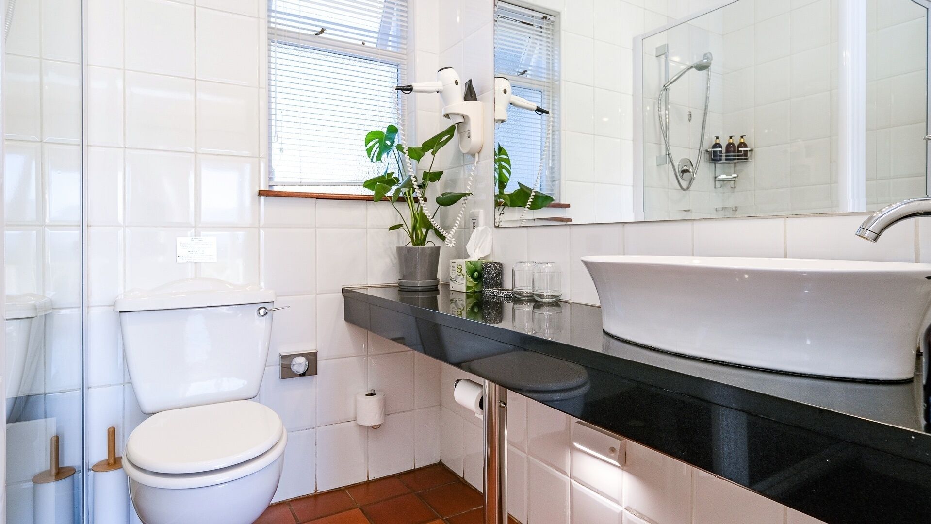 double en-suite | bathroom | hair dryer, dressing gowns, towels, soap