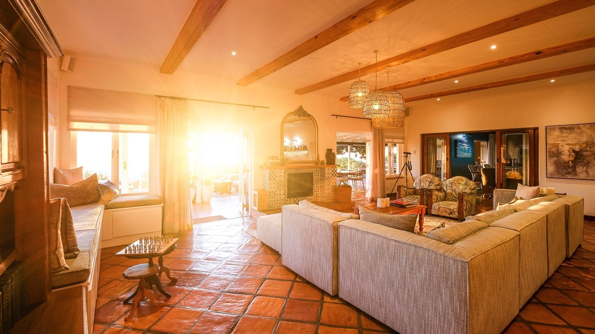 28-inch flat-screen tv with satellite channels, smart tv, netflix