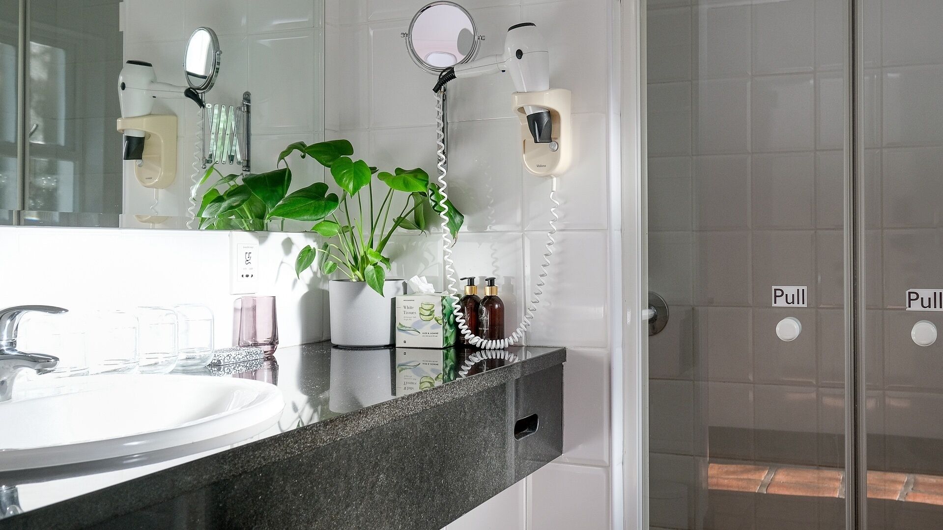 family double en-suite with children’s loft room, accessible, ocean view | bathroom | hair dryer, dressing gowns, towels, soap