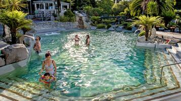 12 indoor pools, 2 outdoor pools, pool umbrellas, pool loungers