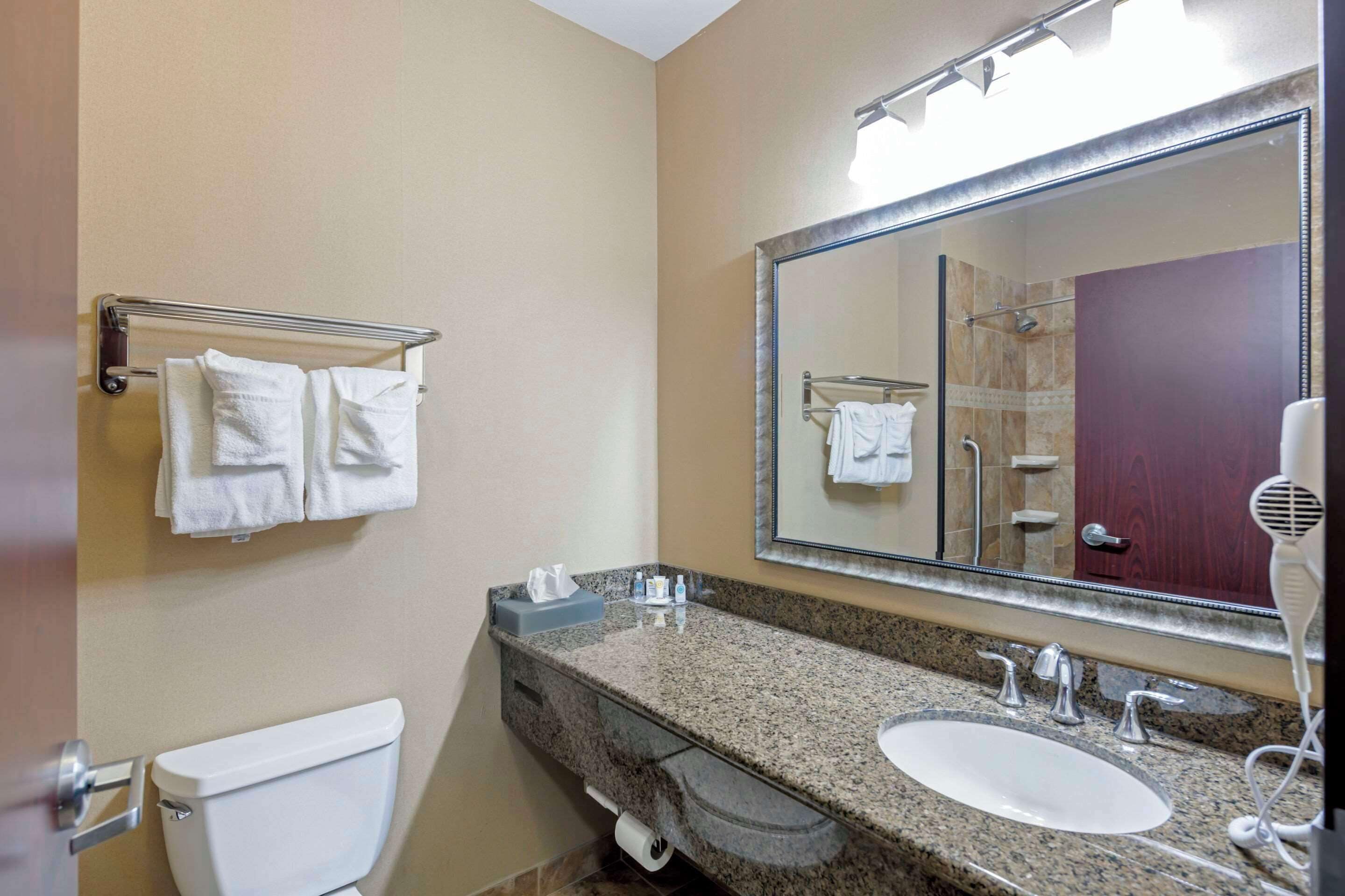 standard room, 1 king bed, non smoking | bathroom | combined shower/bathtub, free toiletries, hair dryer, towels