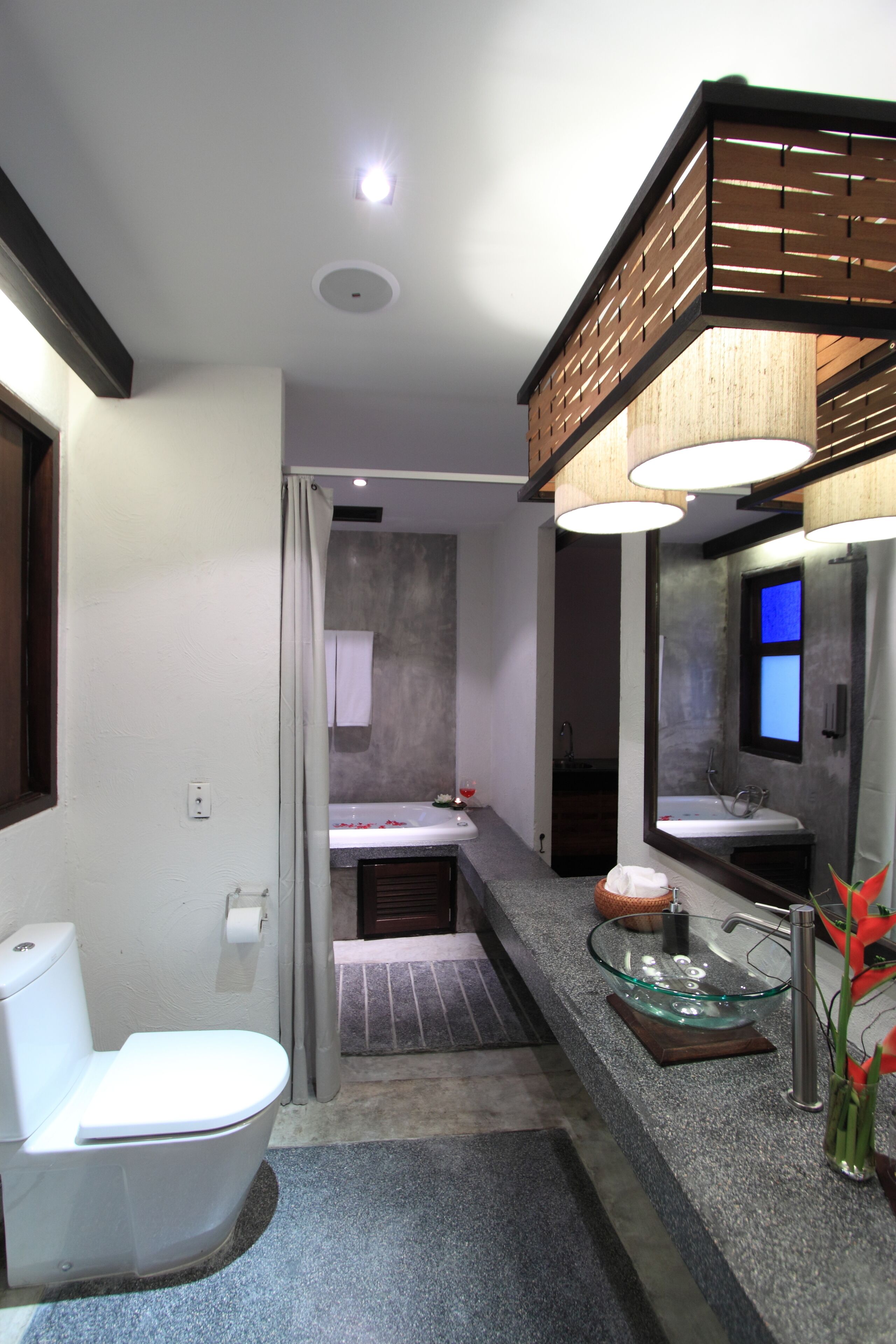 junior suite, 1 king bed | bathroom | shower, eco-friendly toiletries, hair dryer, bathrobes