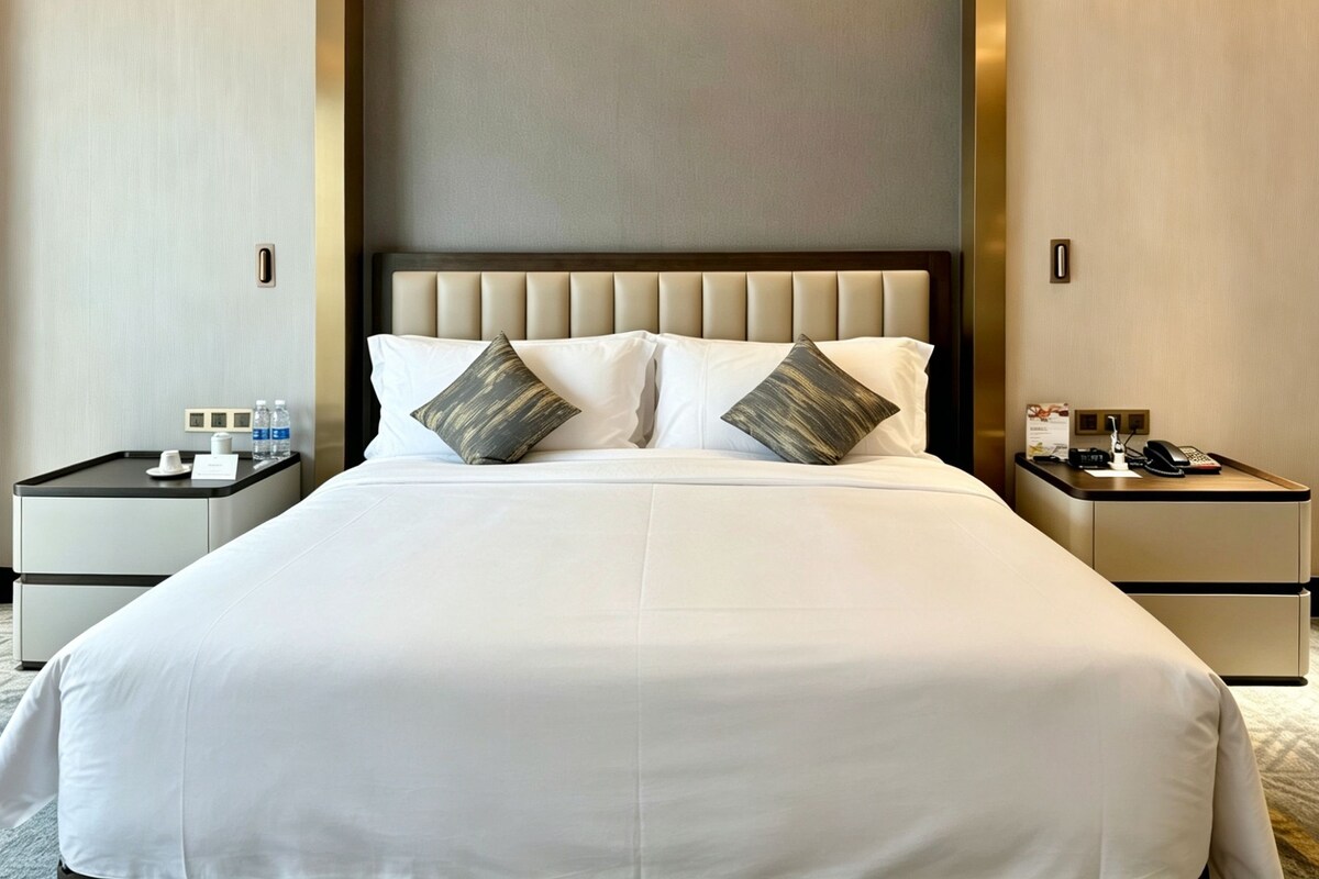 Literie de qualité supérieure, couette en duvet d'oie, minibar