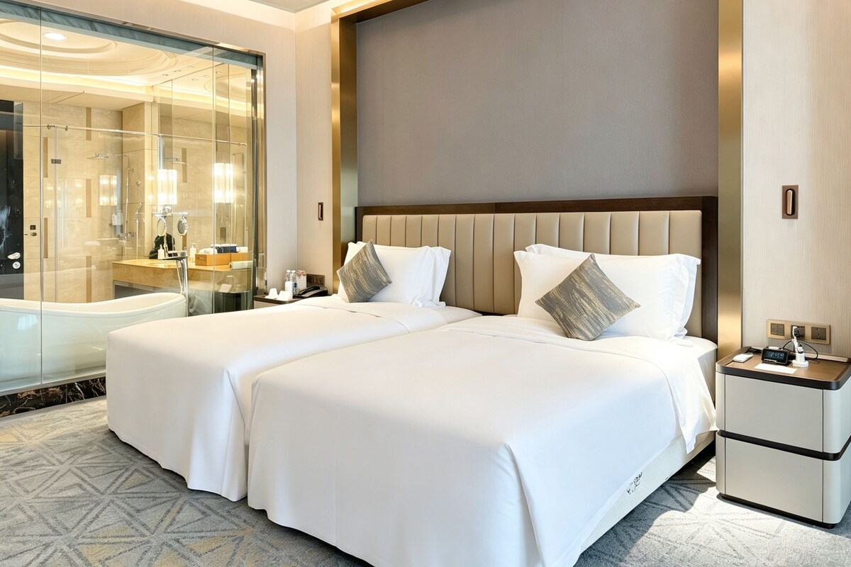 Literie de qualité supérieure, couette en duvet d'oie, minibar