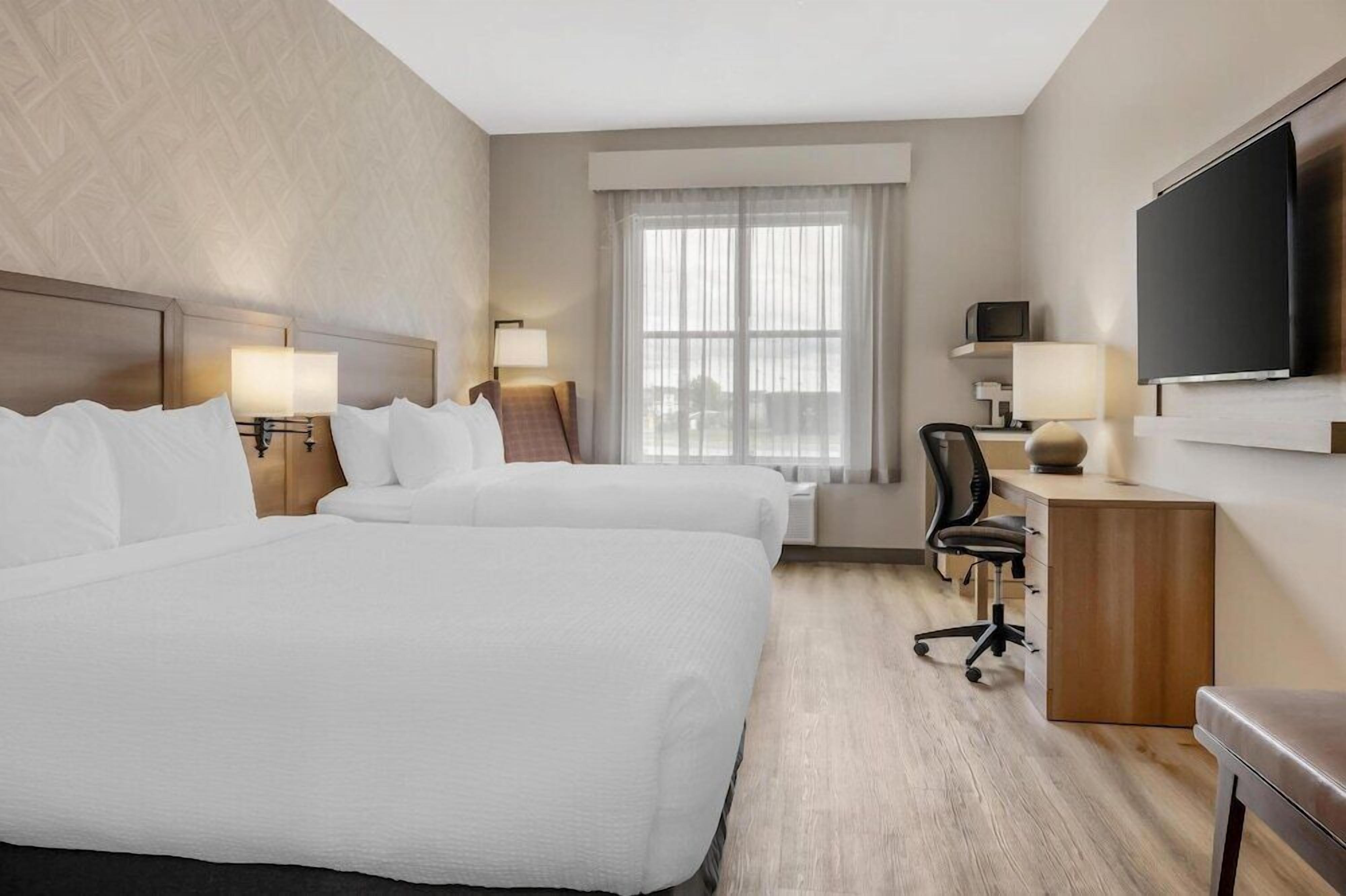 In-room safe, desk, iron/ironing board, free cribs/infant beds