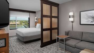 Premium bedding, down duvets, pillow-top beds, desk