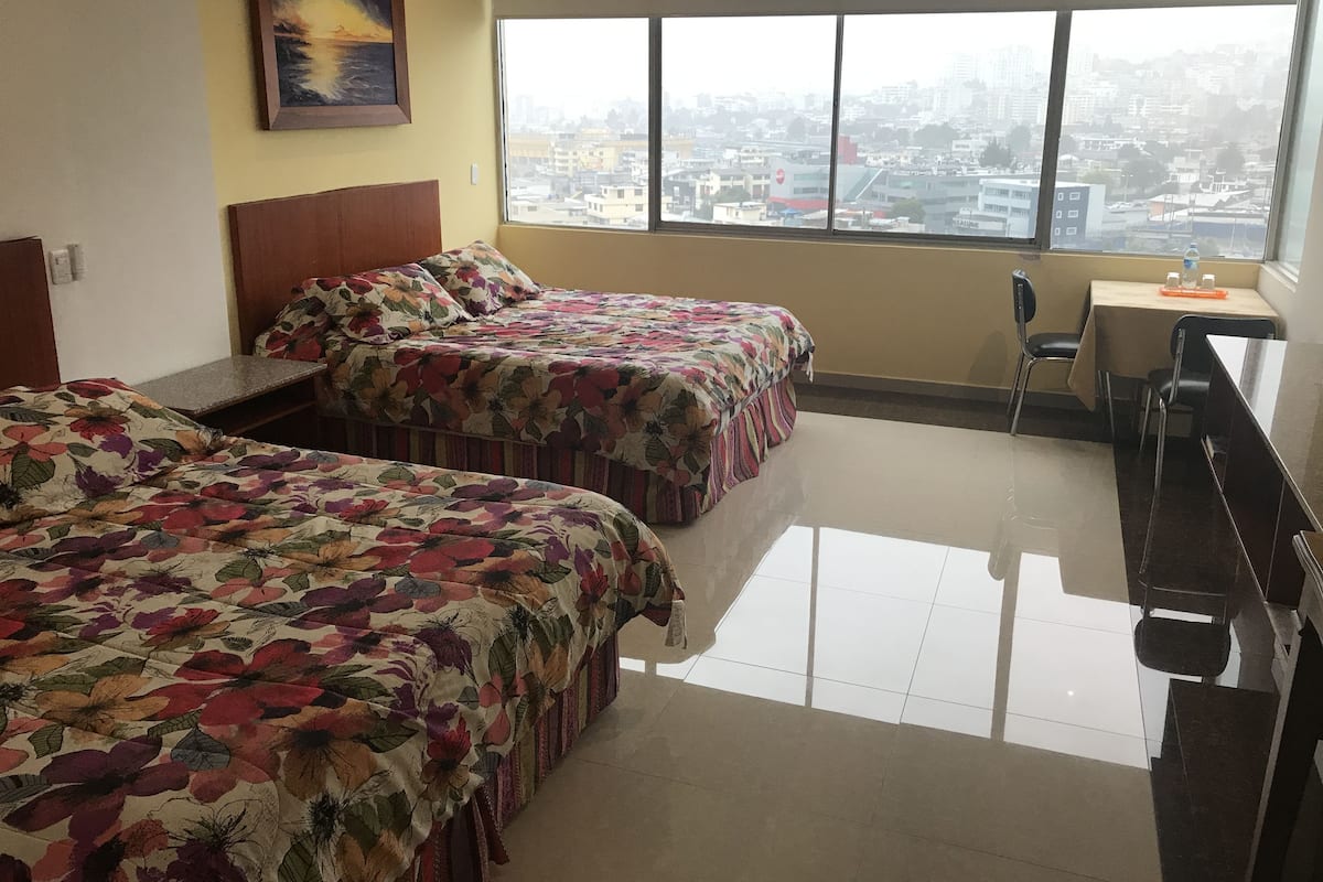 Superior Double Room, 2 Queen Beds, Mountain View | 1 bedroom, in-room safe, desk, free WiFi