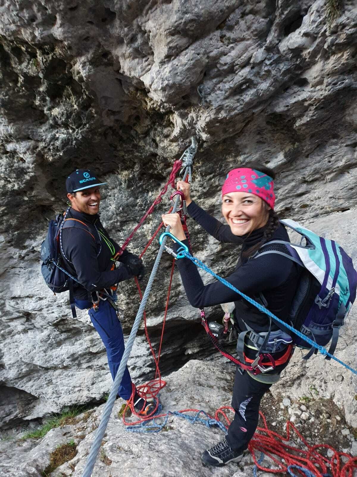 Outdoor rock climbing