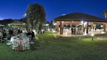 Outdoor wedding area