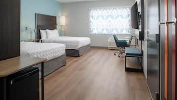 Room, 2 Queen Beds, Accessible (Hearing) | Desk, iron/ironing board, free WiFi, bed sheets