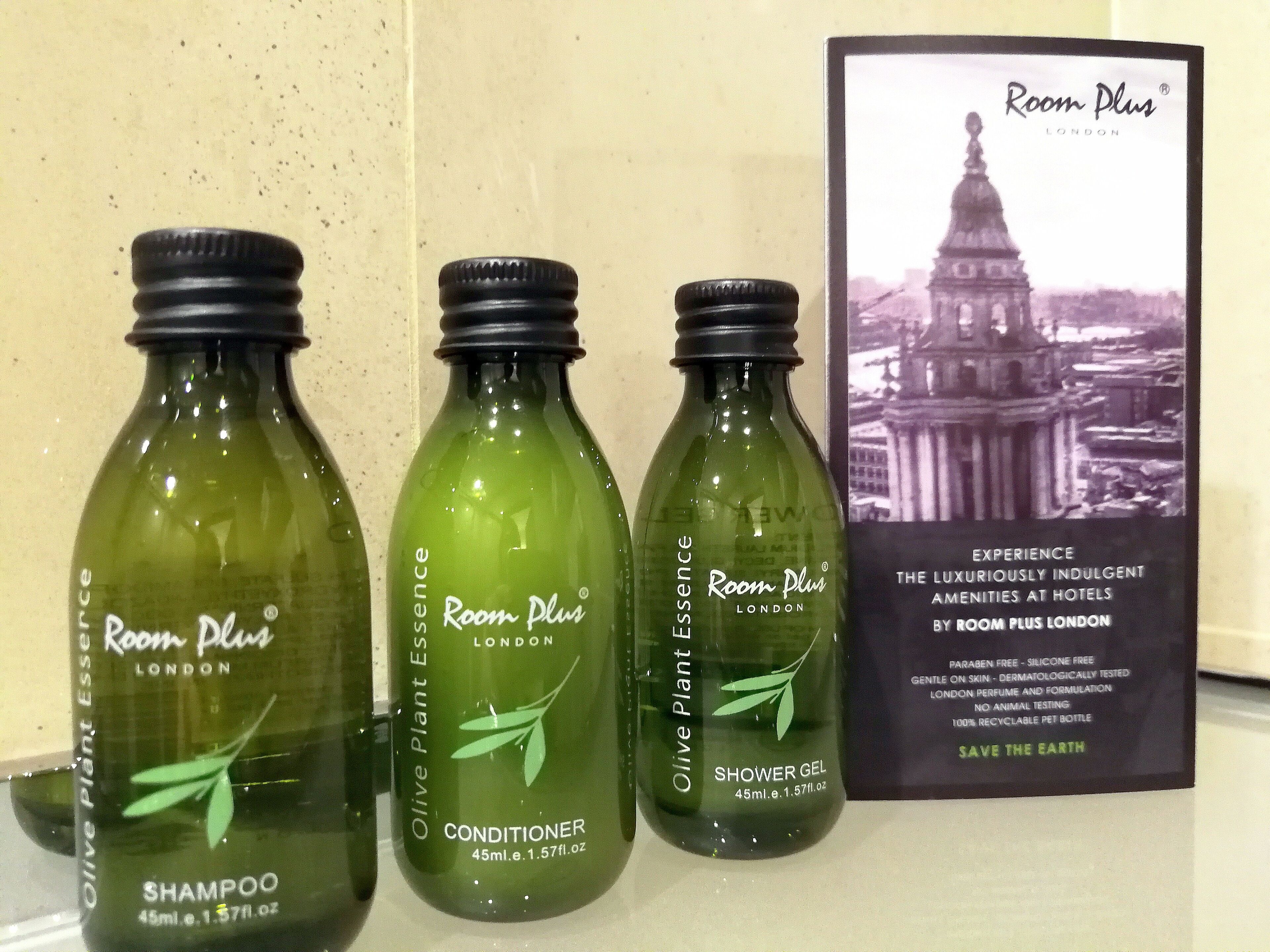 shower, free toiletries, slippers, bidet