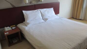 Desk, blackout curtains, iron/ironing board, free WiFi