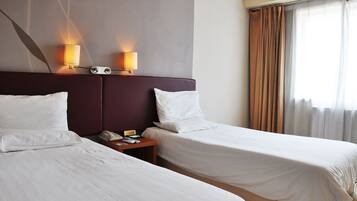 Desk, blackout curtains, iron/ironing board, free WiFi