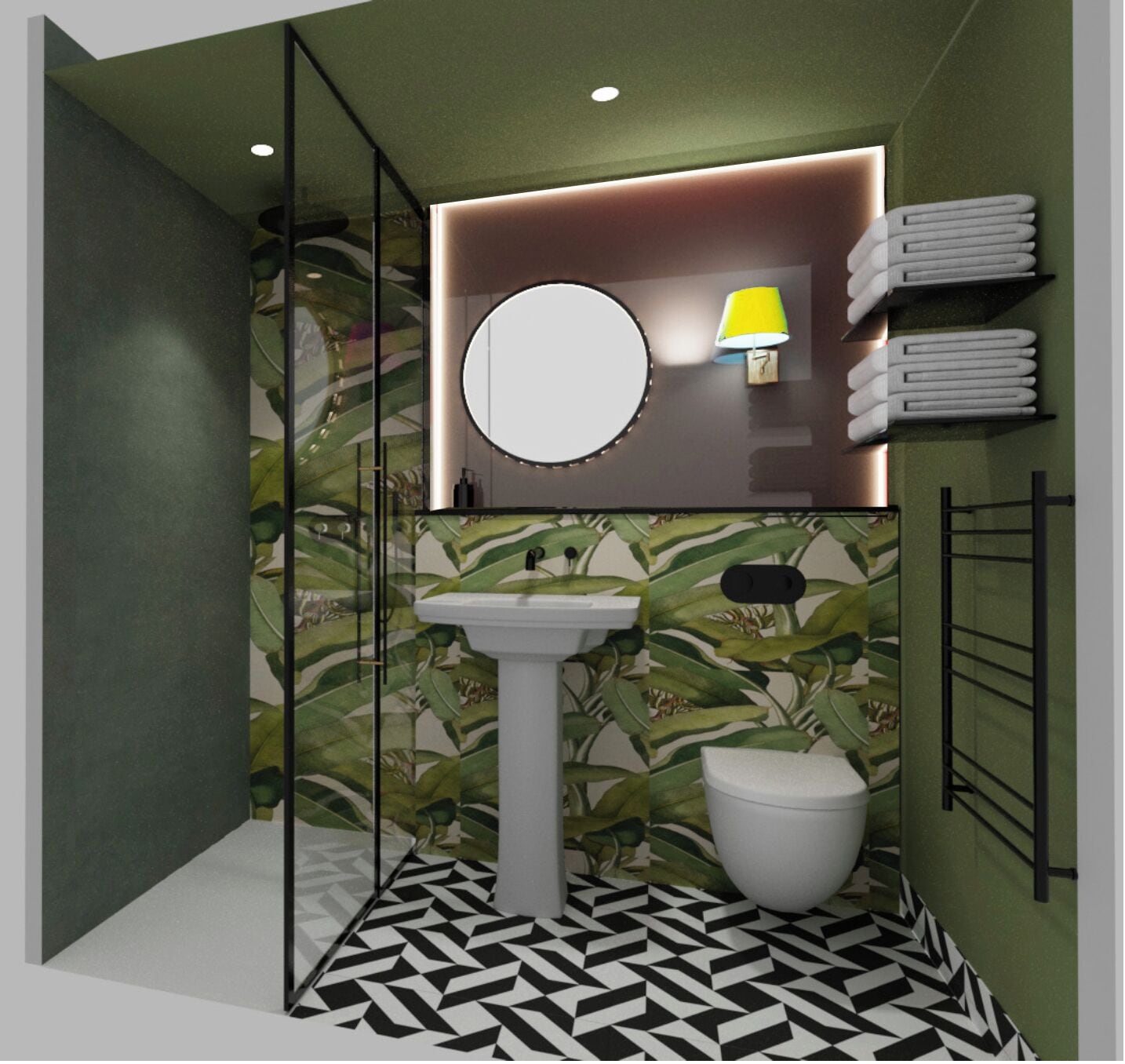 Douche, articles de toilette gratuits, sèche-cheveux, chaussons