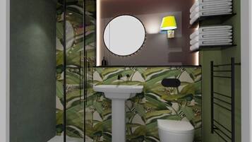 Bruser, gratis toiletartikler, hårtørrer, hjemmesko